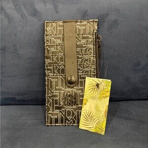 Badgley Mischka Black and Gold Slim Wallet